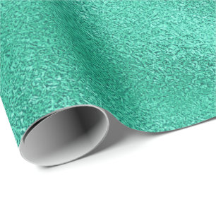 Papier Cadeau Tiffany Aqua Mint Green brillant verre émeraude VI