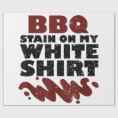 Papier Cadeau Tige barbecue sur mon blanc (Plat)