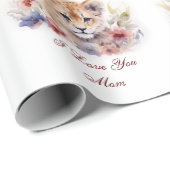 Papier Cadeau Tiger Baby Je t'aime Maman (Coin rond)