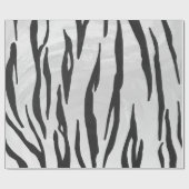 Papier Cadeau Tiger noir et blanc (Plat)