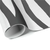 Papier Cadeau Tiger noir et blanc (Coin rond)