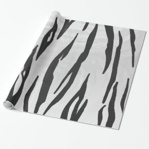 Papier Cadeau Tiger noir et blanc Impression