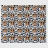 Papier Cadeau Tiger rayures Portrait dans Graphic Press Style (Plat)