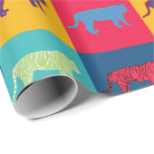 Papier Cadeau Tigers Pop Art (Coin rond)