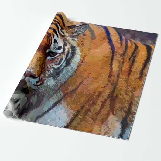 Papier Cadeau Tigre (Déroulé)