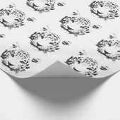 Papier Cadeau Tigre blanc aux yeux bleus (Coin)