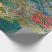 Papier Cadeau Tigre dans la forêt tropicale de tempête dans la j (Coin)