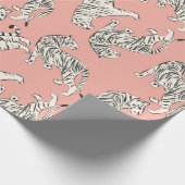 Papier Cadeau Tigre dessiné à la main sans couture motif, gros c (Coin)