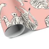 Papier Cadeau Tigre dessiné à la main sans couture motif, gros c (Coin rond)