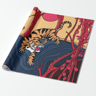 Papier Cadeau Tigre japonais