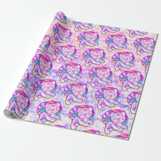 Papier Cadeau Tigre neige mignonne Neon Kidcore
