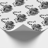 Papier Cadeau Tigre noir et blanc (Coin)