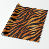 Papier Cadeau Tigre noir orange (Déroulé)