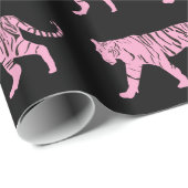 Papier Cadeau Tigre rose (Coin rond)