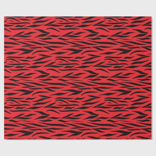 Papier Cadeau Tigre sauvage Imprimer pour les cadeaux de Noël Ca (Plat)