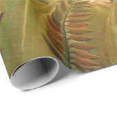 Papier Cadeau Tigre surpris dans une tempête tropicale (Coin rond)