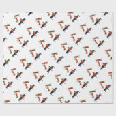 Papier Cadeau tigre trampolining (Plat)