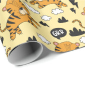 Papier Cadeau Tigres (Coin rond)