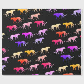 Papier Cadeau Tigres colorés, puma, coutume (Plat)