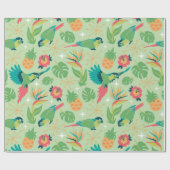 Papier Cadeau Tiki Parrot Wrapping Paper (Plat)