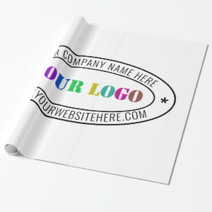 Papier Cadeau Timbre d'entreprise du logo d'entreprise personnal