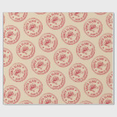 Papier Cadeau Timbre père Noël d'approbation (Plat)