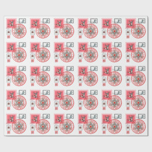 Papier Cadeau Timbres de Noël à thème médical et cliparts de vac