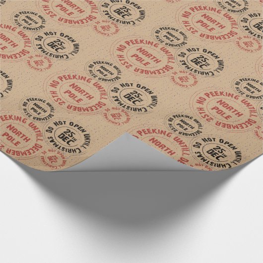 Papier Cadeau Timbres de Noël enveloppant Papper (Coin)