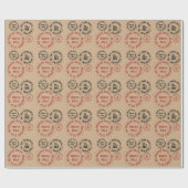 Papier Cadeau Timbres de Noël enveloppant Papper (Plat)