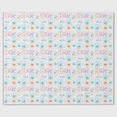 Papier Cadeau Timbres de poste de voyage (Plat)