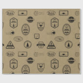 Papier Cadeau Timbres F-35 du pôle Nord (Plat)