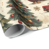 Papier Cadeau Timeless Christmas Vibes (Coin rond)