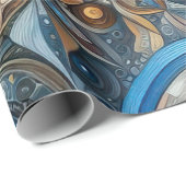 Papier Cadeau Timepiece (Coin rond)