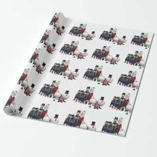 Papier Cadeau Tin Choir Personnages Traditionnels