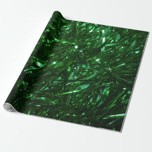 Papier Cadeau tinsel vert brillant