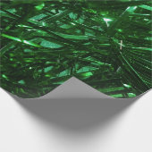 Papier Cadeau tinsel vert brillant (Coin)