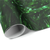Papier Cadeau tinsel vert brillant (Coin rond)