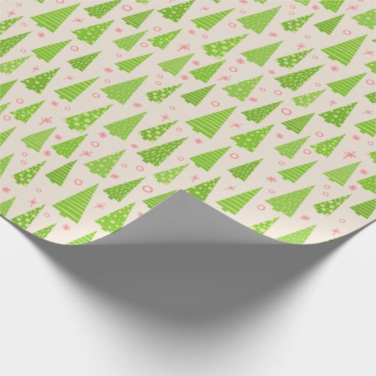 Papier Cadeau Tiny Christmas Holiday Trees Wrapper Paper' (Coin)