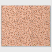 Papier Cadeau Tiny cute pink red brown cream pattern (Plat)