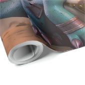 Papier Cadeau Tiny Dragon, Big Time Energy – The Ember Clockling (Coin rond)