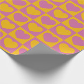 Papier Cadeau Tiny hearts chess grid seamless pattern. Cute litt (Coin)