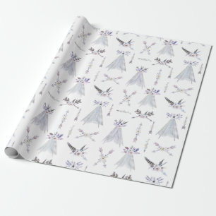 Papier cadeau tipi bohème tribal