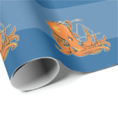 Papier Cadeau Tir à la pieuvre (Coin rond)