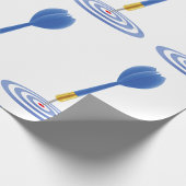 Papier Cadeau Tir dans le mille Fléchette bleue sur la cible