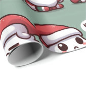 Papier Cadeau Tired Clauses in (Green) (Coin rond)