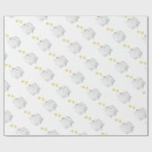 Papier Cadeau Tirelire avec les pièces de monnaie d'or (Plat)