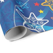 Papier Cadeau Tirer des étoiles (Coin rond)