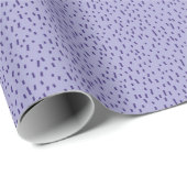 Papier Cadeau Tirets violets épars minimalistes (Coin rond)