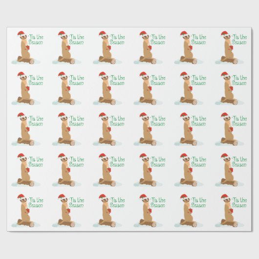 Papier Cadeau Tis la saison (Plat)