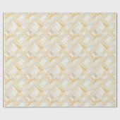Papier Cadeau Tissage corbeille crème (Plat)
